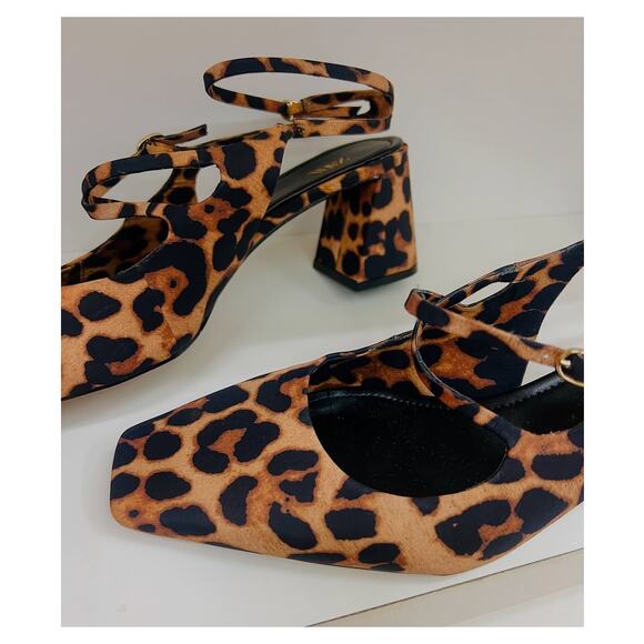 ZARA Leopard Print Mary Jane Block Heels NWT – Animal Print Buckled Strap Shoes - Picture 7 of 16